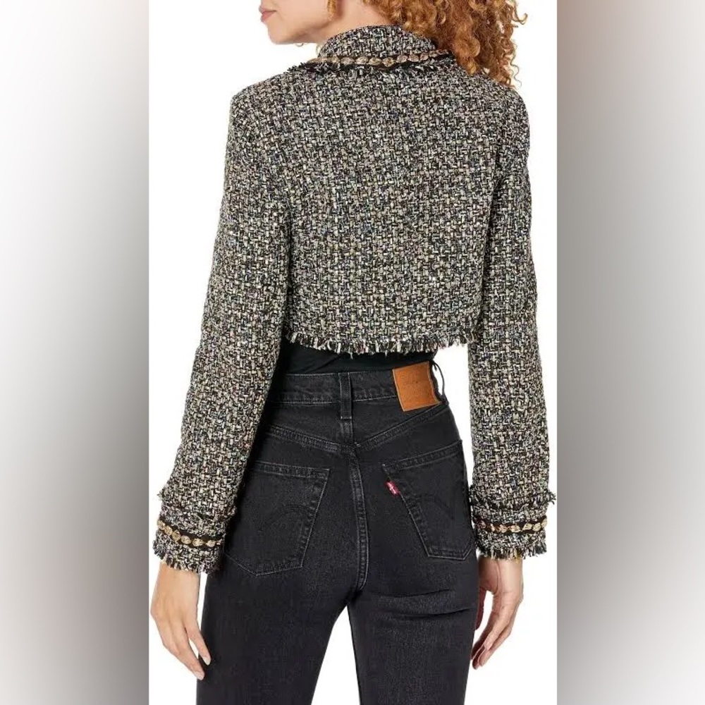 Cinq A Sept Women's Odette Tweed Crop Jacket - SZ 16 - Picture 2 of 8